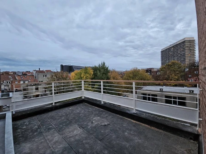 Garde-corps métal et bois fabriqué sur mesure, Bruxelles